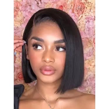 Side Part Double Drawn Bob Wig With Closure