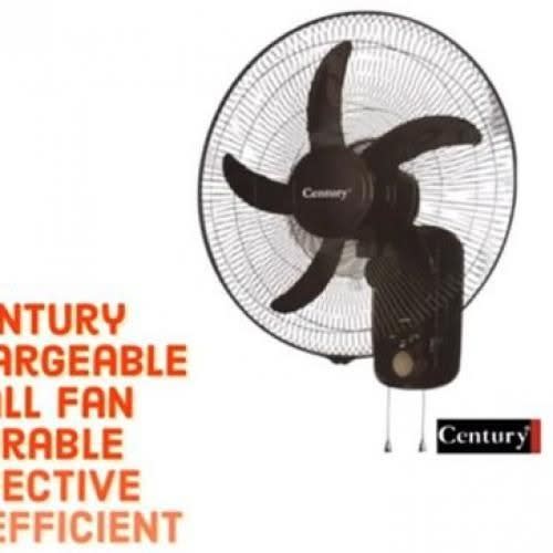 16" Rechargeable Wall Fan With Led Light And Remote - 12V
