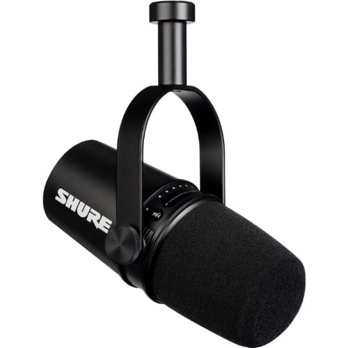 Shure MV7 XLR/USB Dynamic Podcasting Microphone - Black