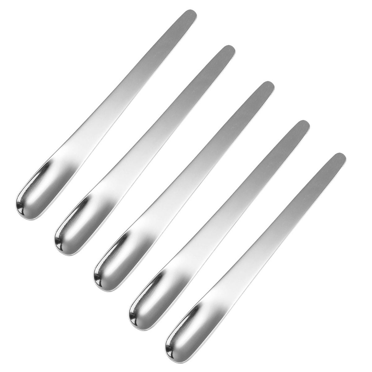 5PcsSet Salt Spoon Food Grade Dessert Salt Scoop Silver