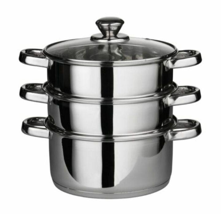4Pcs Stainless Steel Steamer Pot Set