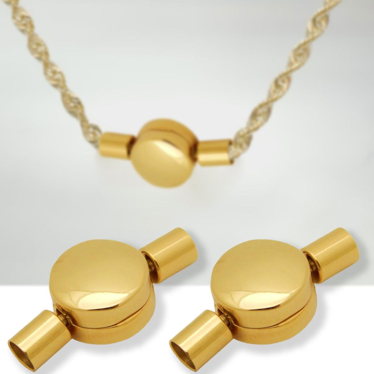 Leather Cord  Endcap Jewelry Clasps Ending For Gold