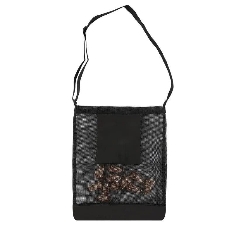 Durable Oxford Cloth Mushroom Foraging Bag Large Capacity Mesh Harvesting Bag Collapsible Garden Fruit Picking Bag Black