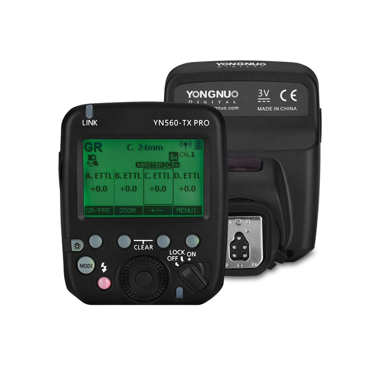 YONGNUO YN560-TX PRO 2.4G On-camera Flash Trigger Speedlite Wireless Transmitter with LCD Screen Replacement for Canon DSLR Camera for YN862C/YN968C/YN200/YN560III/YN560IV/YN860Li/YN720/YN660/YN685 Speedlite for YN622CII/RF605 Series/RF603II Series/RF602-