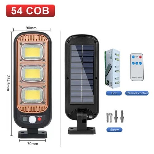Outdoor Solar Powered Light With Remote Control - 2400mAh