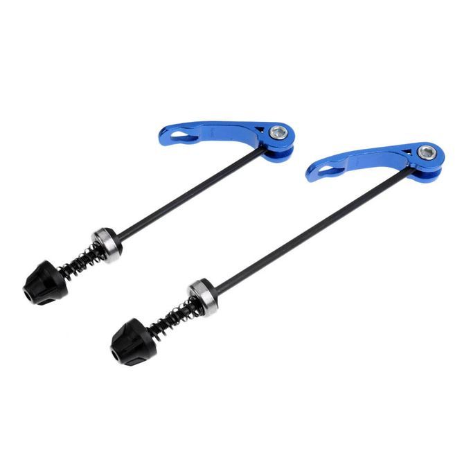 2pcs Alloy Front Rear Bike Bicycle Wheel Quick Release Axle Blue