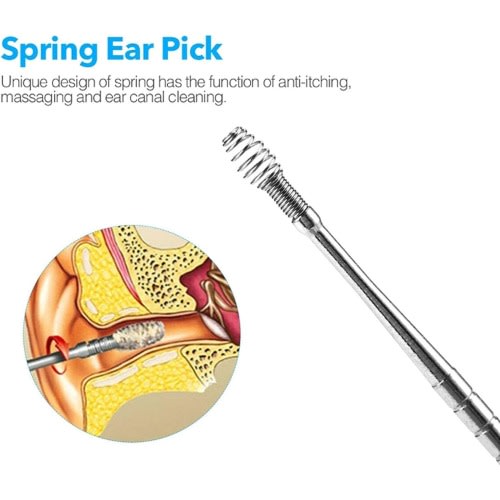 Reusable Stainless Steel Ear Cleaner Earwax Removal - 1pc