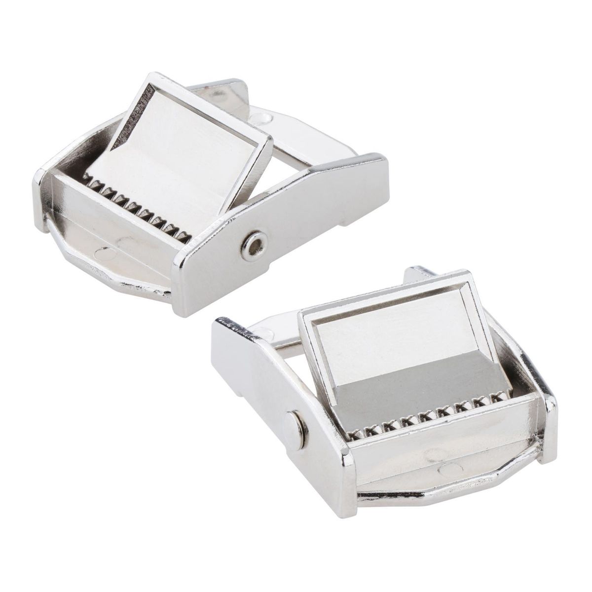 Slider Kayak Webbing Buckle Ladder Lock Clasp For Luggage Silver 2pcs