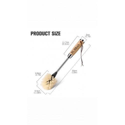 Eco Friendly Long Bamboo Bottle Brush With Free Long Straw Brush