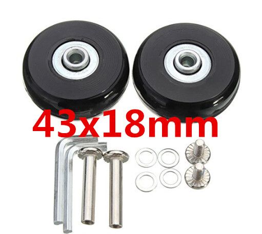 Luggage Suitcase Replacement Wheels 43x18mm