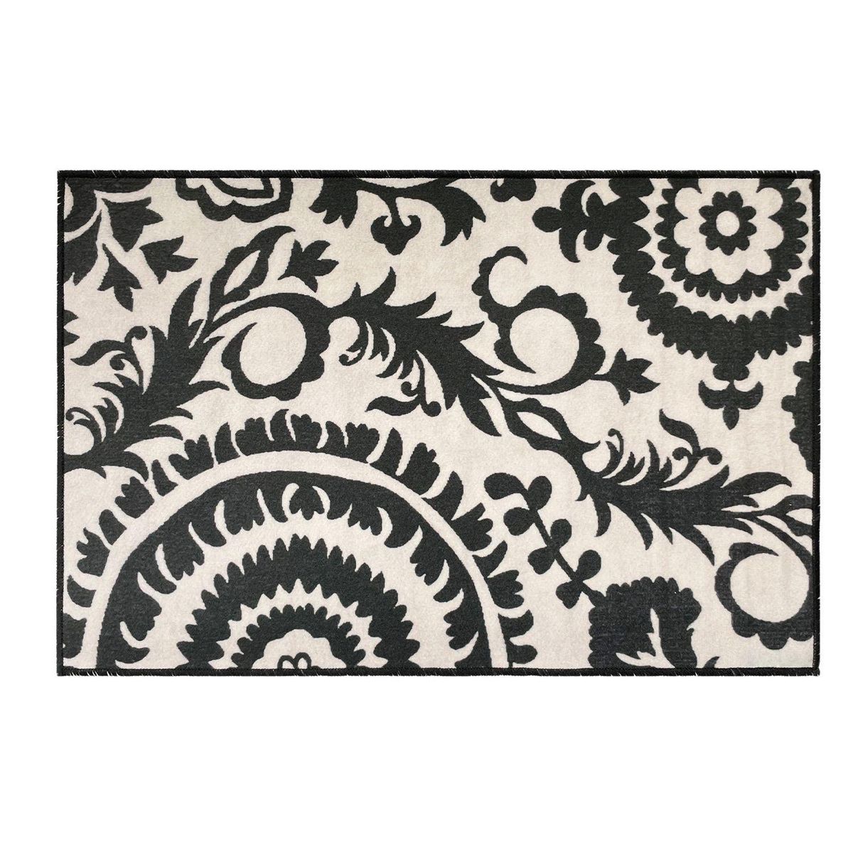 1/6 Dollhouse Model Furniture Accessories Mini Model Simplicity Carpet, Black White