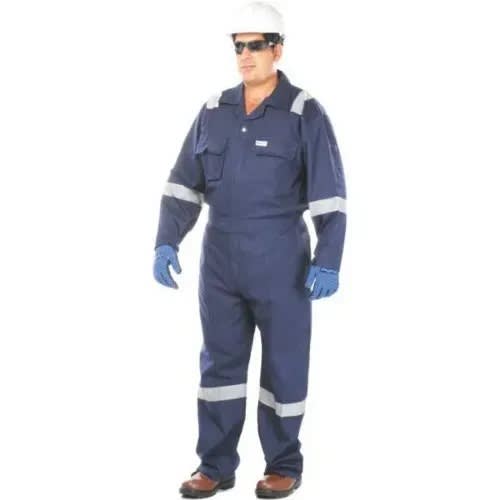 Safety Coverall With Reflector - Blue