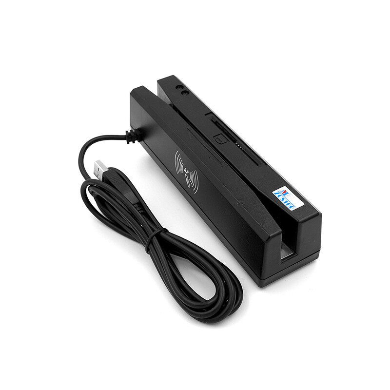 Hot ZCS160 4 In 1Black 8K Magnetic Stripe Credit Card EMV IC PSAM Reader Writer 2-in-1Multi-Function Card Reader