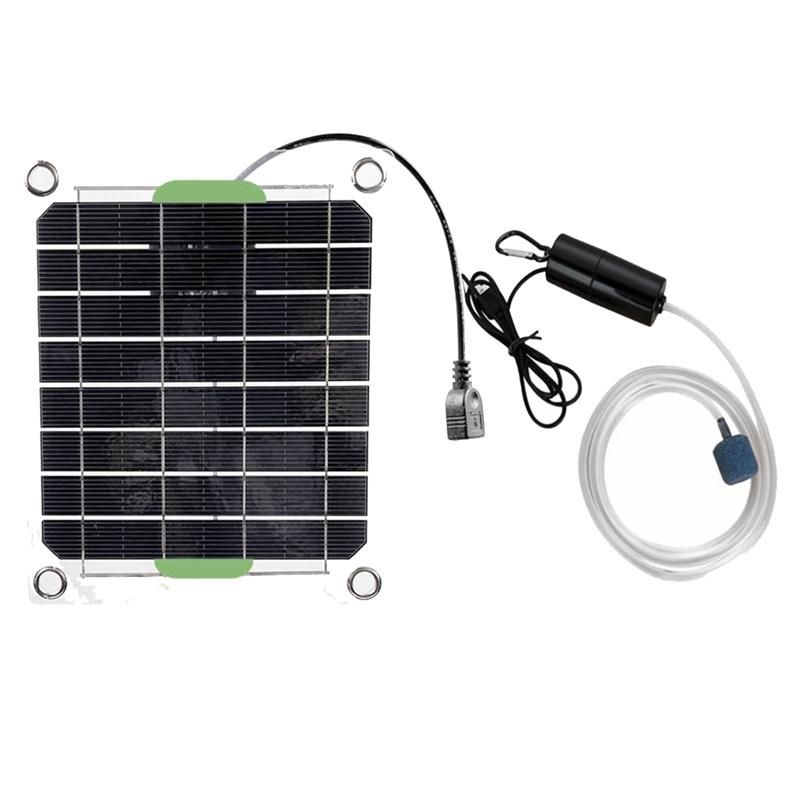 20W Aquarium Air Pump Solar Power Oxygenator for Fish Tank