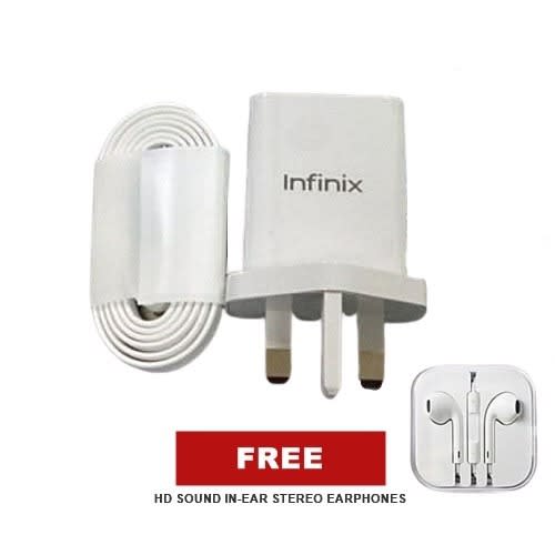 Fast Charger + USB Cable + Free HD Earphones