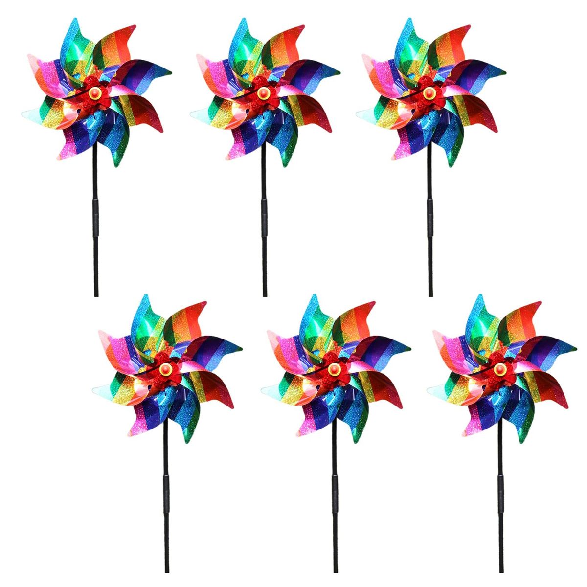 Windmill Bird Scarer Colorful Reflective Windmill Set Bird Repellent