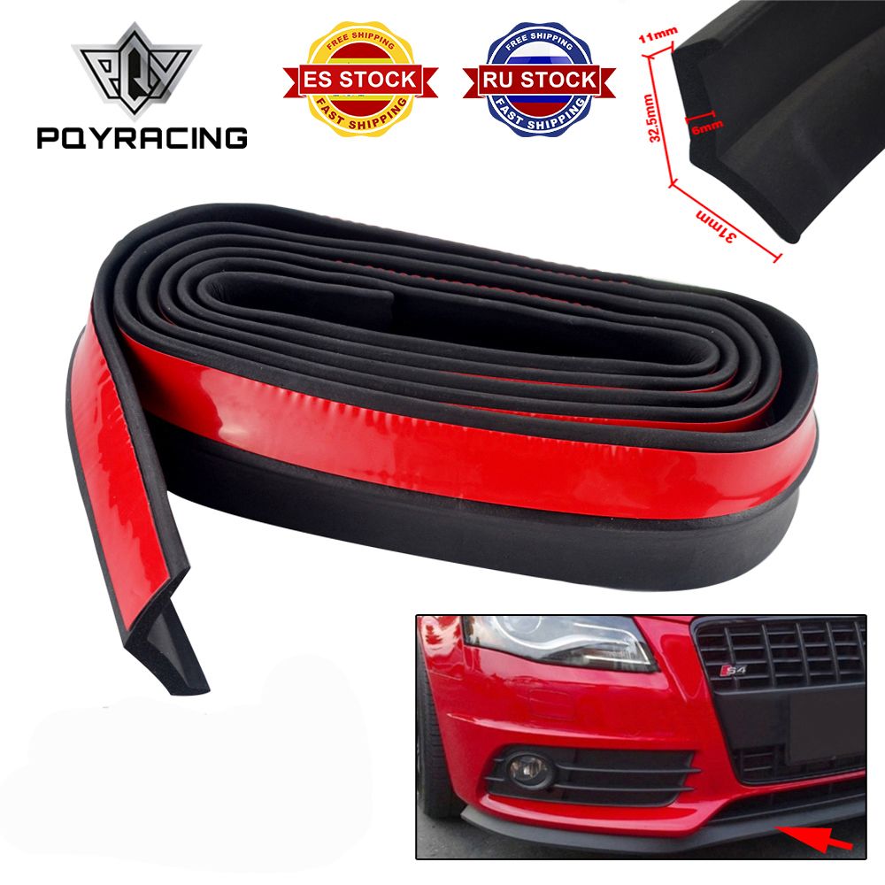 2.5m Car Bumper Lip Stickers Car Front Bumper Lip Rubber