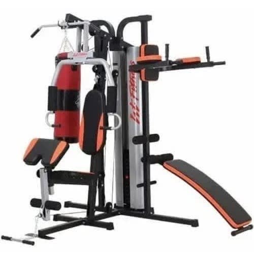 American Fitness Multi-gym Machine With Sit-up & Punching Bag - 3 Station Gym