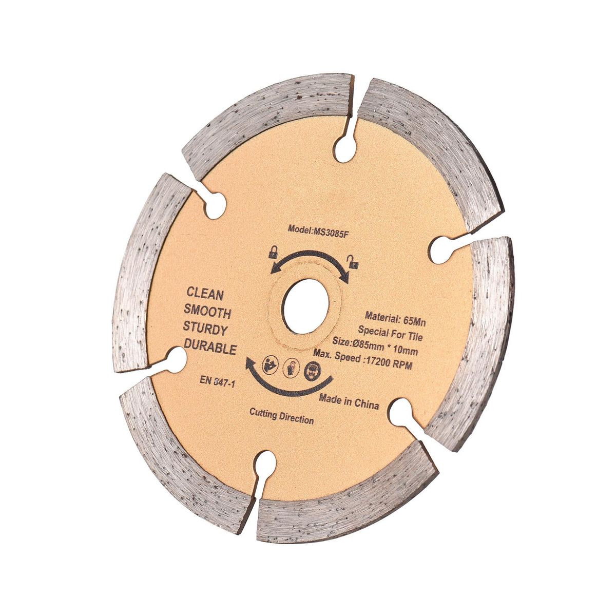 3-3/8 inch (85mm) Mini Diamond Cutting Blade Ceramic Tile Saw Blade with Continuous Rim Dry Wet Circular Saw Cutter Angle Grinder Disc with 10mm Arbor for Tile Masonry