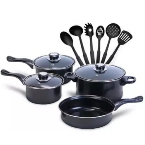 Cookware Sets-13 Pieces With Non Stick-spoon -6Pieces