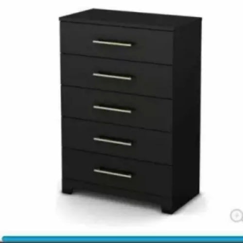 Wooden Storage Cabinet With Drawer - Black