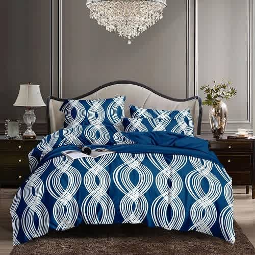Bedsheet With 4 Pillowcases - Royal Blue