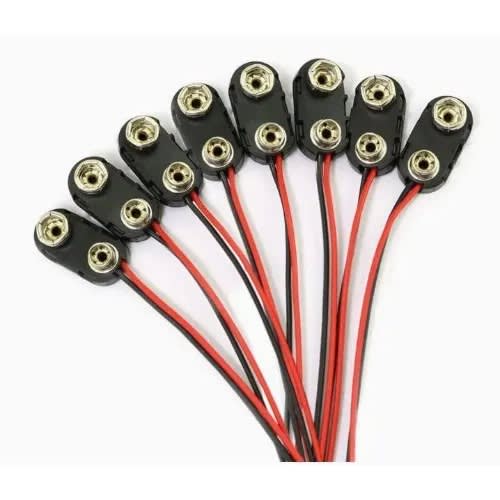 Battery Snap Connector Clip Lead - 9V -10pcs