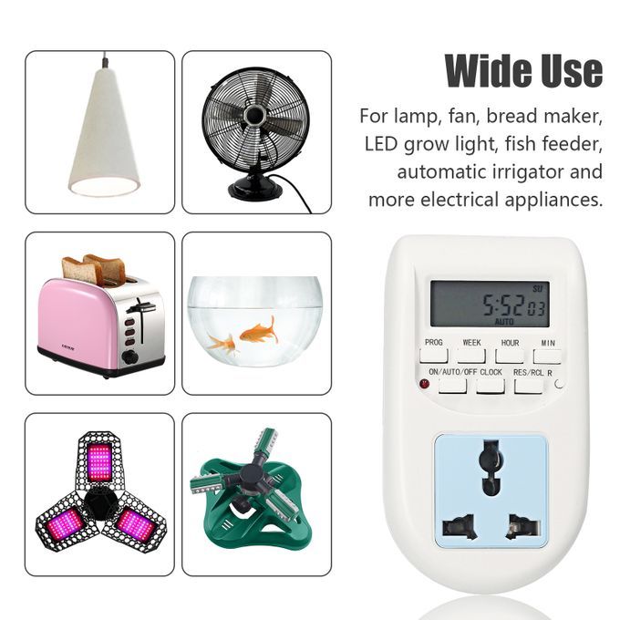 Socket Timer LCD Digital Display Time Control Switch