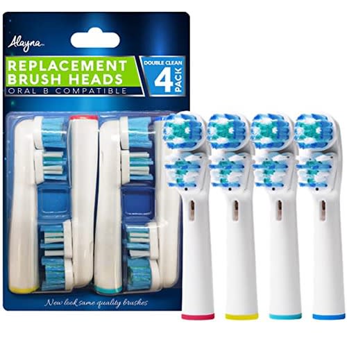 Alayna's Double Clean Replacement Brush Heads For Oral-b Electric Toothbrush