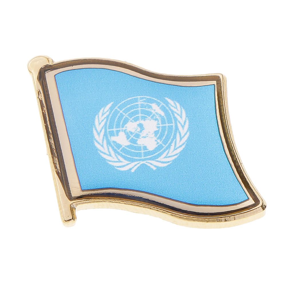 Fashion United Nations Flag Badge  Flag Badge Enamel Pin Unisex