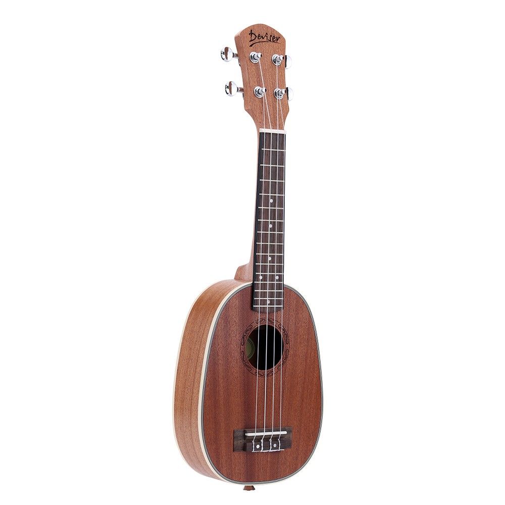 21" Pineapple-shaped Soprano Ukulele Sapele Ukelele Matte