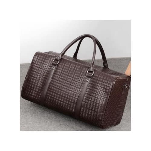 Large Capacity Pure Leather Handbag - Brown