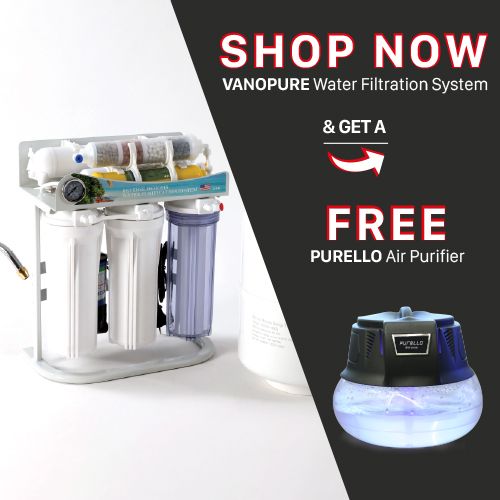 VANO PURE Water Filter + FREE Purello Air Purifier