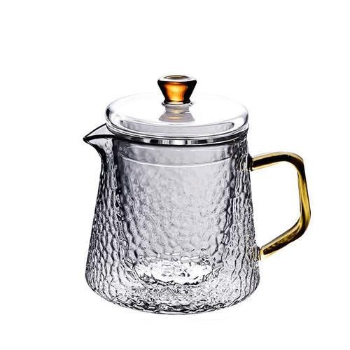 Good Clear Borosilicate Glass Teapot With Stainless Steel Infuser Strainer Heat Resistant Coffee Sqaure Tea Pot Kettle Set