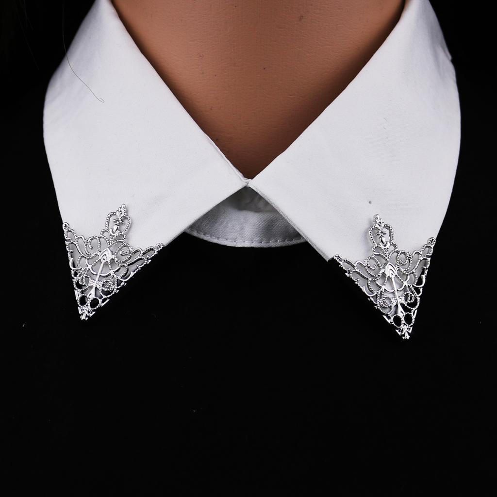 2Pcs Vintage Shirt Brooch Lapel Pin Novelty Suit Vest Shirt Suit