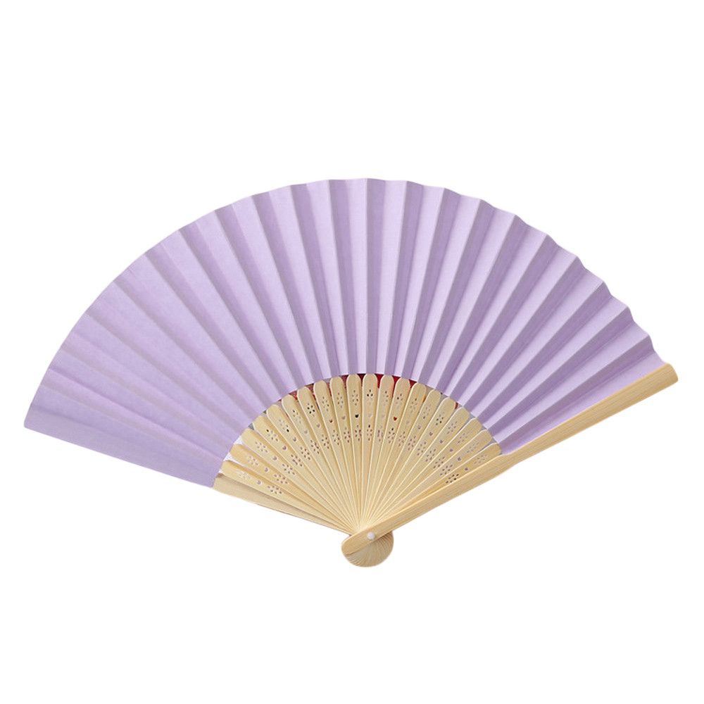 Sale Hand Pattern Hot Wedding Paper Elegant Fan Dance Fan Favors Lace Party Held Solid 40# Color Silk Hand Plastic Rib Folding