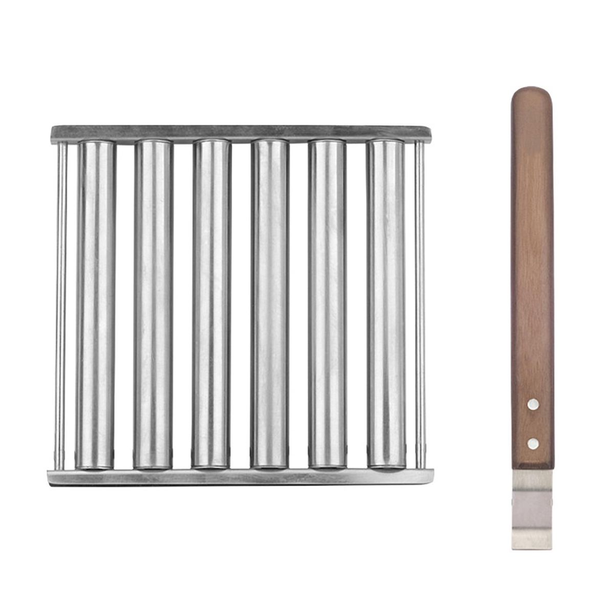 1 Set Barbecue Rack Hot Dog Barbecue Rack Stainless Steel