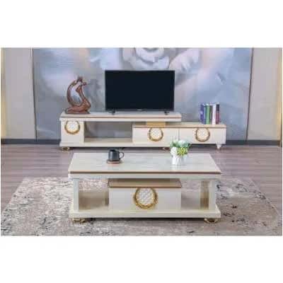 Royal Designed Center Table And Television Shelve With Drawers