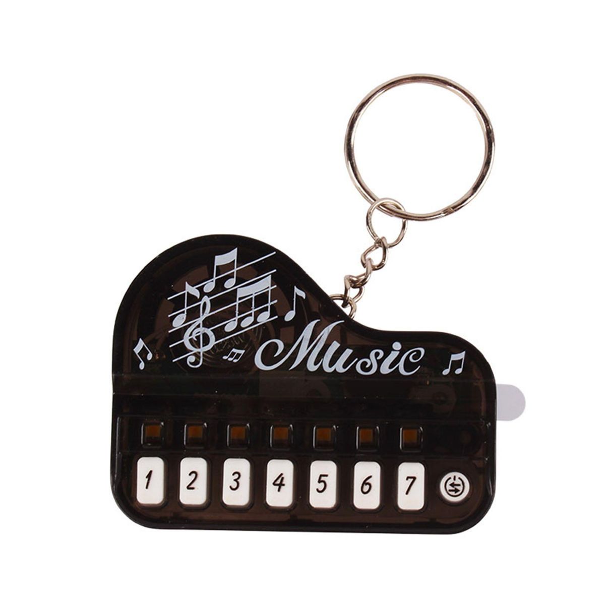 Bag Decoration Pendant Melody Magic Keychain Mini Piano Pendant Clear Black