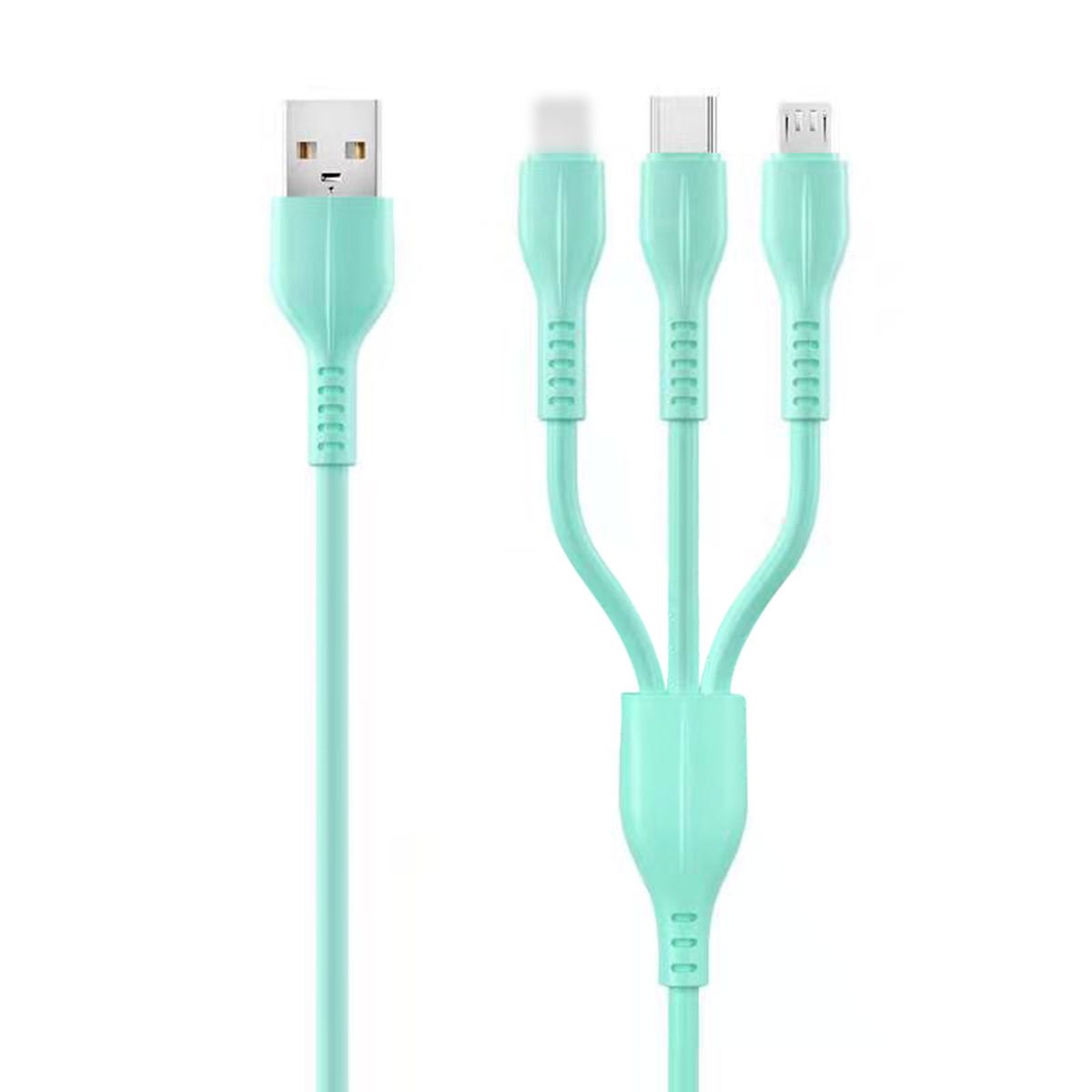 Multi Charging Cable With Type C/Micro-B/iOS Ports 3 In 1