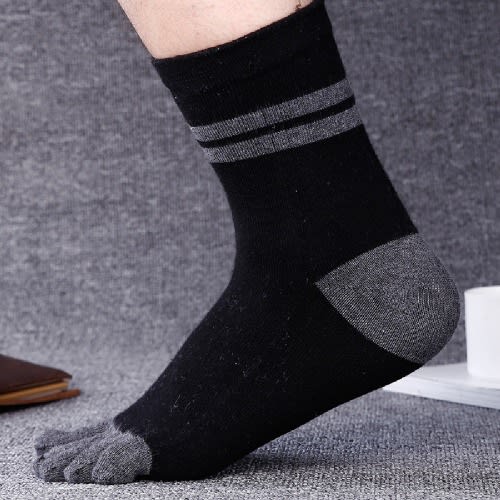 Five Toe Running, Exercise And Casual Socks - Black