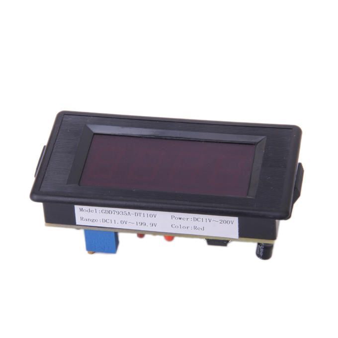 3 12 Digital Red LED Twoline System 11V  200V DC Volt Voltage Panel