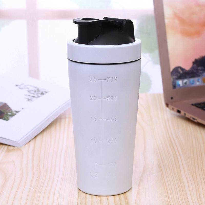 750ML Travel Mug Tea Cup Coffee Vacuum Bottle Thermos Water Cup Insulated Flask White