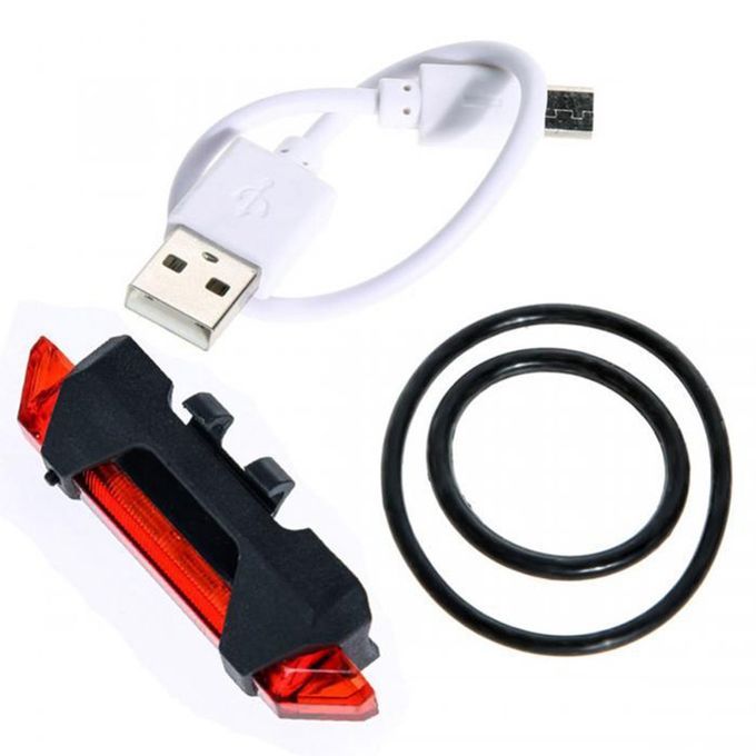 Mountain Bike Light Taillight Usb  Harging Light Mini Warning Light Tail Light-red