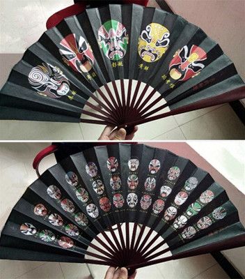 Folding Printed Fabric Large Traditional Logo Fan Gift Dance Men Chinese Classic Hand Show Custom Fan 10" Fan Bamboo Silk