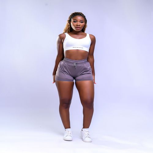 Sasha Shorts With Drawstrings - Plum