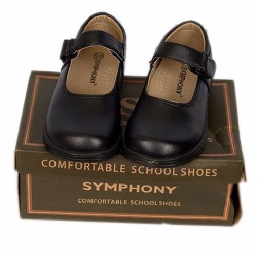 Girl's Leather  Shoes  -  Black