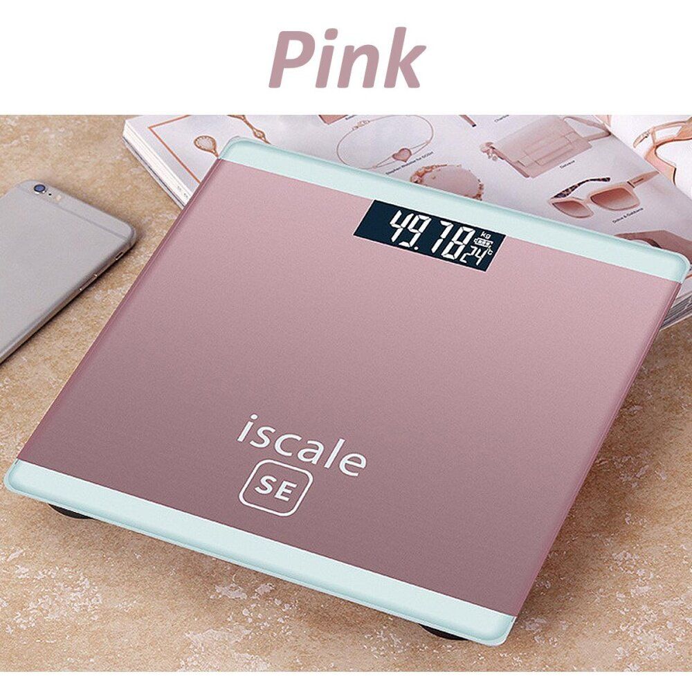 400lb/180kg LCD Electronic Digital Body Weight Scale Bathroom RoseGold Rose Gold