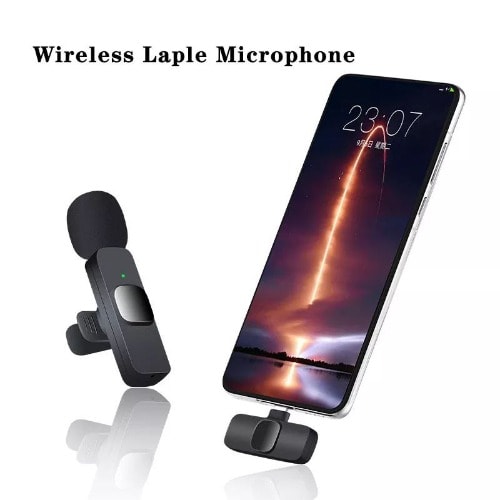 Wireless Microphone Lavalier Portable Audio Video Recording Mic For Android Type C