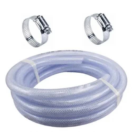 9 Meters Braided Water Hose 3-4'' Tube + 2 Hose Clamp